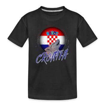 Kroatien - Kinder Premium Bio T-Shirt - Schwarz - Vorne
