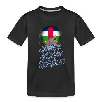 Central African Republic - Kids' Premium Organic T-Shirt - black - Front