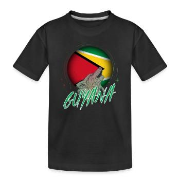 Guyana - Kinder Premium Bio T-Shirt - Schwarz - Vorne