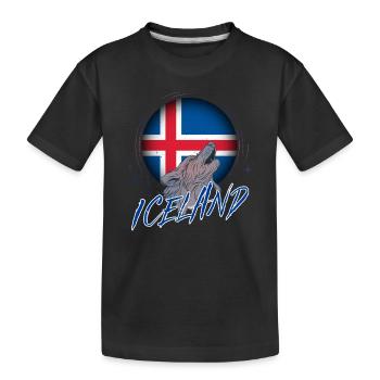 Islande - T-shirt bio Premium Enfant - noir - Devant