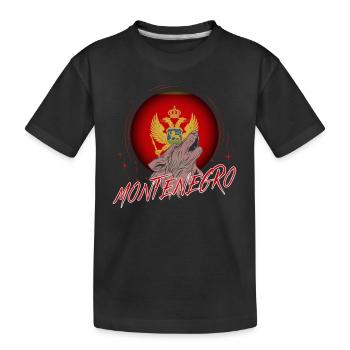Montenegro - Kids' Premium Organic T-Shirt - black - Front