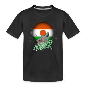 Niger - Kids' Premium Organic T-Shirt - black - Front