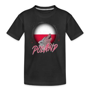Polen - Kinder Premium Bio T-Shirt - Schwarz - Vorne