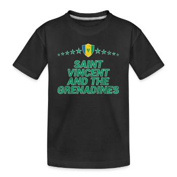 St. Vincent und die Grenadinen - Kinder Premium Bio T-Shirt - Schwarz - Vorne