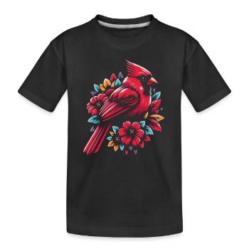 Cardinal Rouge Cardinal Oiseau Rouge Cardinal - T-shirt bio Premium Enfant - noir - Devant