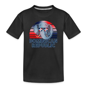 Dominikanische Republik - Kinder Premium Bio T-Shirt - Schwarz - Vorne