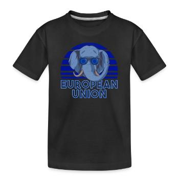 Union européenne - T-shirt bio Premium Enfant - noir - Devant