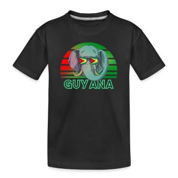 Guyana - Kinder Premium Bio T-Shirt - Schwarz - Vorne
