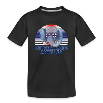 Antilles néerlandaises - T-shirt bio Premium Enfant - noir - Devant