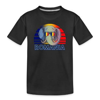 Roumanie - T-shirt bio Premium Enfant - noir - Devant