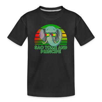 Sao Tomé et Principe - T-shirt bio Premium Enfant - noir - Devant