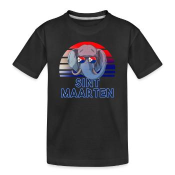 Sint Maarten - Kids' Premium Organic T-Shirt - black - Front