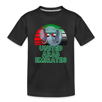 United Arab Emirates - Kids' Premium Organic T-Shirt - black - Front