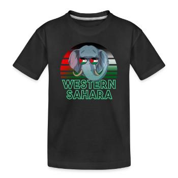 Western Sahara - Kids' Premium Organic T-Shirt - black - Front