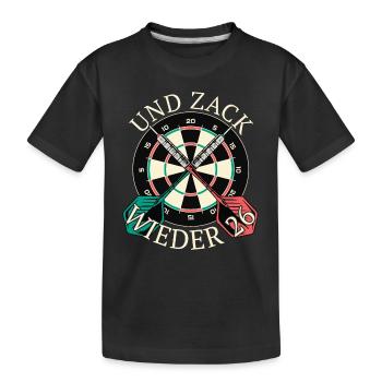 Dart Darts Dart Player Dart Sport - Kids' Premium Organic T-Shirt - black - Front