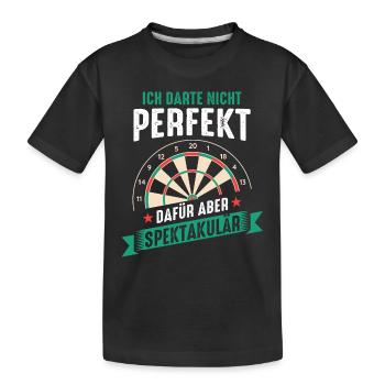 Dart Darts Dart Player Dart Sport - Kids' Premium Organic T-Shirt - black - Front