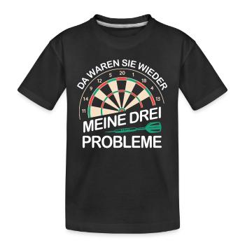 Dart Darts Dart Player Dart Sport - Kids' Premium Organic T-Shirt - black - Front