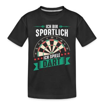 Dart Darts Dart Player Dart Sport - Kids' Premium Organic T-Shirt - black - Front