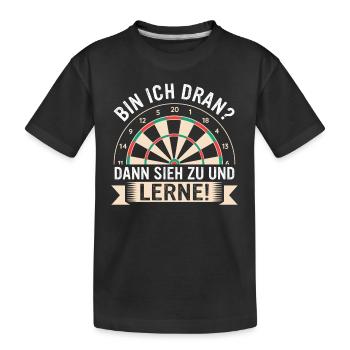 Dart Darts Dart Player Dart Sport - Kids' Premium Organic T-Shirt - black - Front