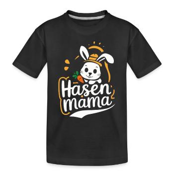 Hase Hasen Kaninchen Haustier - Kinder Premium Bio T-Shirt - Schwarz - Vorne