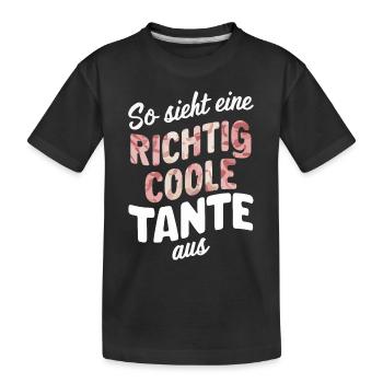 Aunt Aunts Family Godmother - Kids' Premium Organic T-Shirt - black - Front