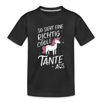 Aunt Aunts Family Godmother - Kids' Premium Organic T-Shirt - black - Front