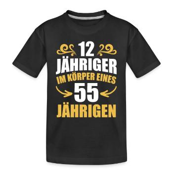 Geburtstagsgeschenk 55 Jahre Geburtstagskind - Kinder Premium Bio T-Shirt - Schwarz - Vorne