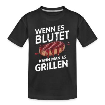 Grilling Grill BBQ Barbecue Grill Apron Grill - T-shirt bio Premium Enfant - noir - Devant