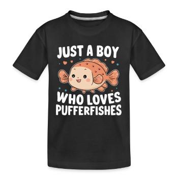 Poisson-globe, Poisson-globe, Poisson, Océan, Animal - T-shirt bio Premium Enfant - noir - Devant