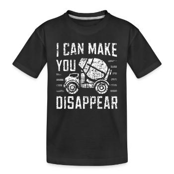 Betonpolierer Betonfertiger Bauarbeiter Beton Zeme - Kinder Premium Bio T-Shirt - Schwarz - Vorne