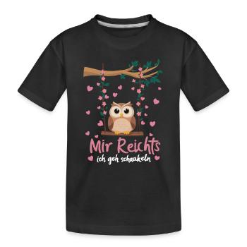 oiseau de nuit hibou hibou oiseau - T-shirt bio Premium Enfant - noir - Devant