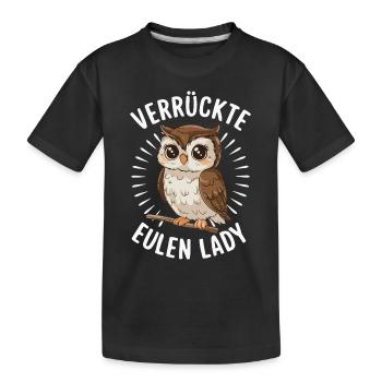 oiseau de nuit hibou hibou oiseau - T-shirt bio Premium Enfant - noir - Devant