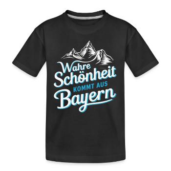 État libre de Bavière Bavarois - T-shirt bio Premium Enfant - noir - Devant