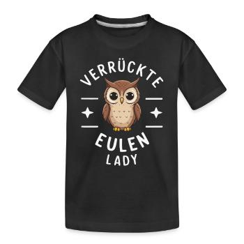 oiseau de nuit hibou hibou oiseau - T-shirt bio Premium Enfant - noir - Devant