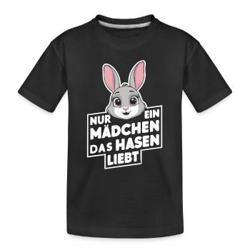 Bunny Bunnies Lapin Animal de compagnie - T-shirt bio Premium Enfant - noir - Devant