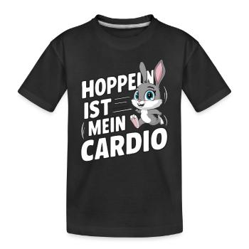 Hase Hasen Kaninchen Haustier - Kinder Premium Bio T-Shirt - Schwarz - Vorne