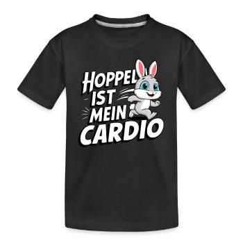 Hase Hasen Kaninchen Haustier - Kinder Premium Bio T-Shirt - Schwarz - Vorne