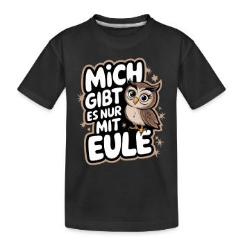 oiseau de nuit hibou hibou oiseau - T-shirt bio Premium Enfant - noir - Devant