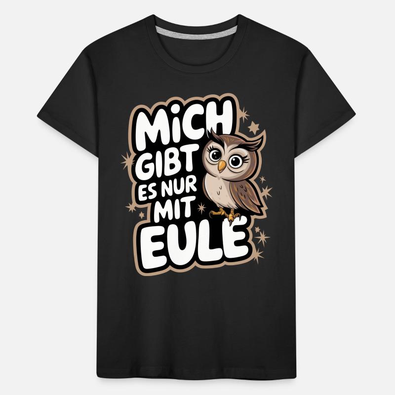 Nachteule Eule Eulen Vogel Kinder Premium Bio T-Shirt