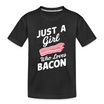Bacon Breakfast Bacon - Kids' Premium Organic T-Shirt - black - Front