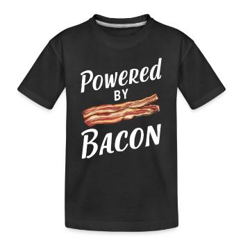 Bacon Breakfast Bacon - Kids' Premium Organic T-Shirt - black - Front