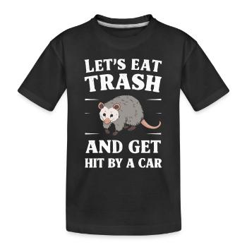 Opossum Possum Animal - Kids' Premium Organic T-Shirt - black - Front