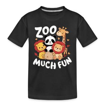 Animaux du zoo Gardien de zoo - T-shirt bio Premium Enfant - noir - Devant