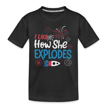 Pyrotechniker Feuerwerk Pyrotechnik - Kinder Premium Bio T-Shirt - Schwarz - Vorne