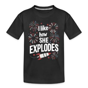 Pyrotechniker Feuerwerk Pyrotechnik - Kinder Premium Bio T-Shirt - Schwarz - Vorne