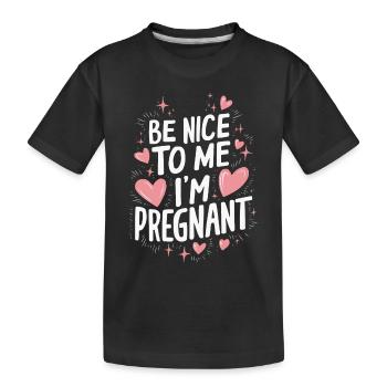 Pregnancy Pregnant Birth - Kids' Premium Organic T-Shirt - black - Front
