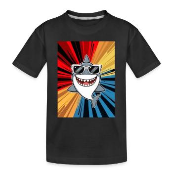 requin océan tigre requin animal poisson - T-shirt bio Premium Enfant - noir - Devant