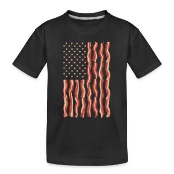 USA Amerika Flagge Patrioten - Kinder Premium Bio T-Shirt - Schwarz - Vorne