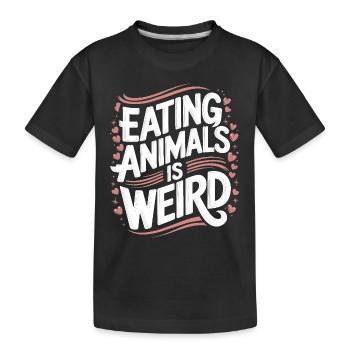 Vegetarian Vegan Veggie Vegetarian - Kids' Premium Organic T-Shirt - black - Front