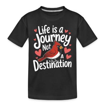 Cardinal Rouge Cardinal Vogel Rouge Cardinal - T-shirt bio Premium Enfant - noir - Devant